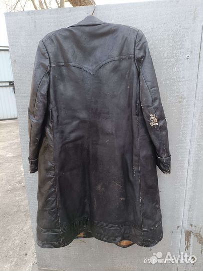 Кожаное пальто 50 годов СССР