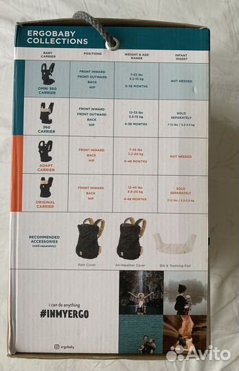 Рюкзак переноска кенгуру слинг ergo baby omni 360