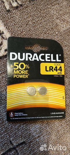 Батарейки duracell lr44