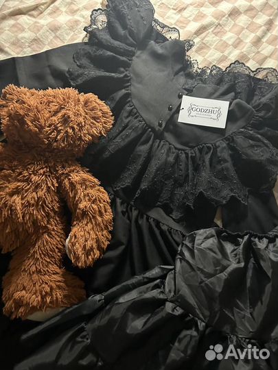 Черное готическое платье лолита