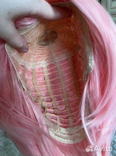 Парик розовый
