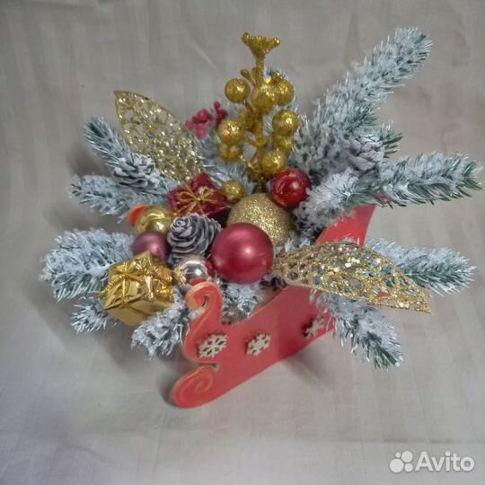 Новогодняя композиция ручная работа