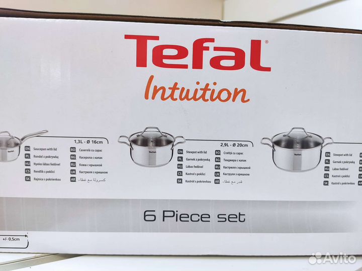 Tefal intuition набор посуды новый