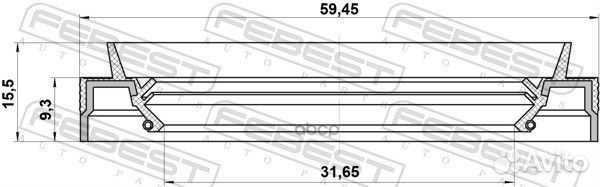 Сальник привода nissan 33X59X9.3X15.5 95JES-335