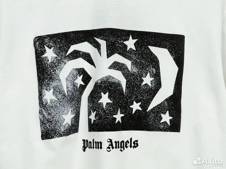 T-shirt Palm Angels Night Logo White