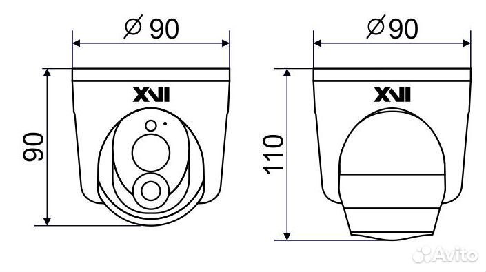 AHD камера видеонаблюдения XVI XC9404bims-IR, 2Мп