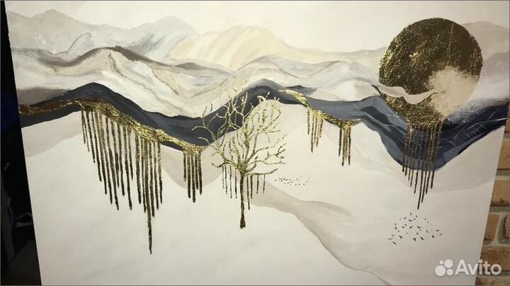 Картина с золотой поталью