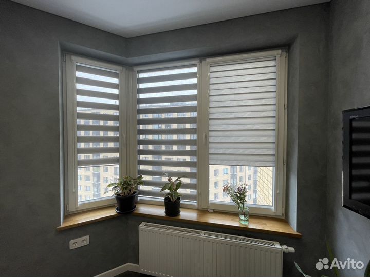 Рулонные шторы зебра