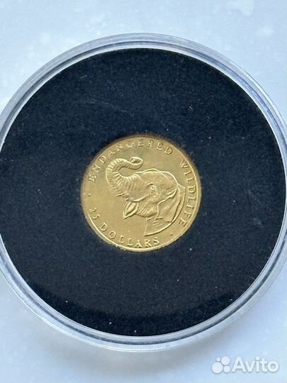 Золотая монета острова кука Слон
