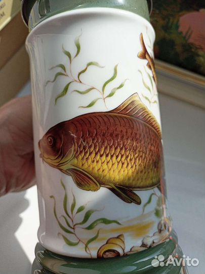 Кружка коллекционная,фарфор,олово