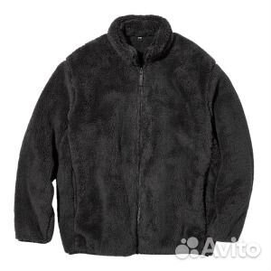 Куртка Uniqlo Fluffy Fleece, темно-серый