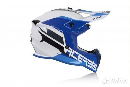 Шлем кроссовый Acerbis linear White/Blue