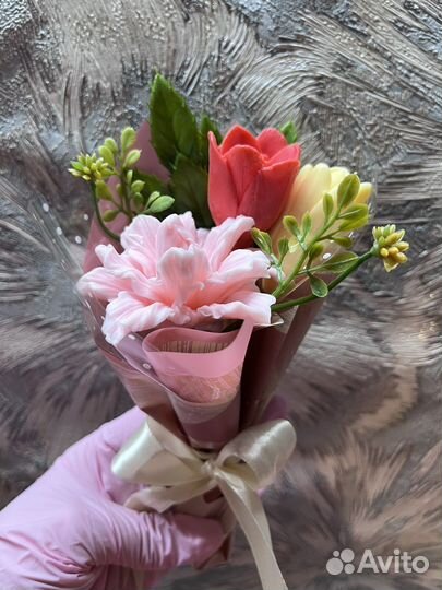 Букетики из мыла