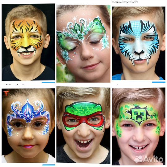 Аквагрим (бьюти- бар, блеск-тату,флеш-тату)