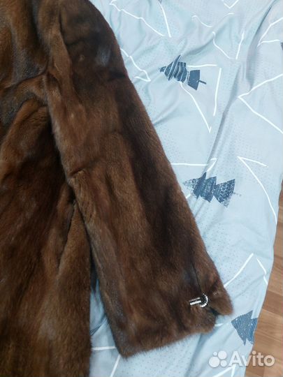 Шуба норковая с капюшоном 50 52