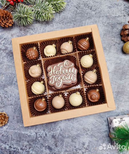 Новогодние корпоративные шоколадные подарки