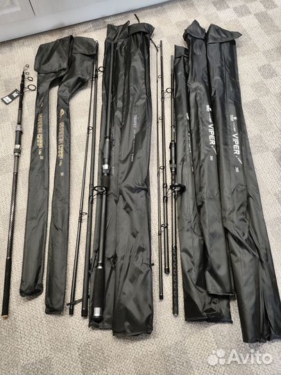 Карповое удилище,катушки,поводки,подставки