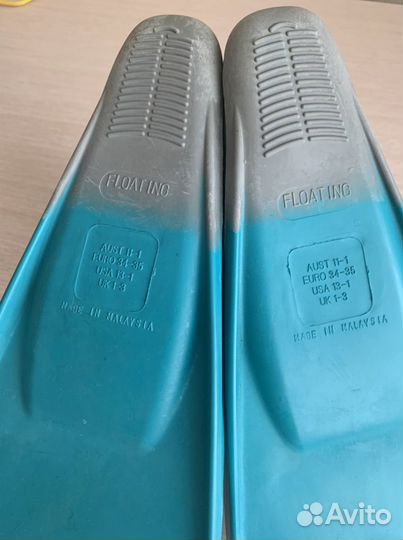 Ласты короткие для бассейна, размер 34-35