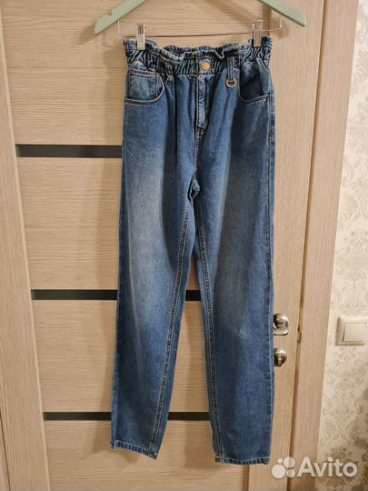 Джинсовые брюки и рубашка р 164