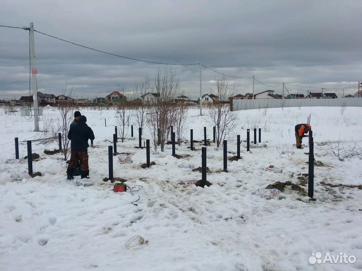 Фундамент на винтовых сваях который стоит