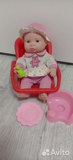 Кукла пупс с переноской в отличном состоянии