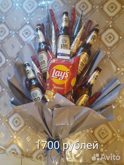 Мужские съедобные букеты, боксы на 23 февраля