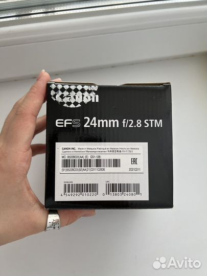 Объектив canon 24 mm 2.8 stm