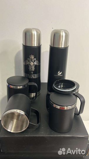 Наборы: термос и 2 кружки