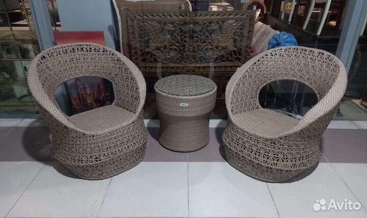 Комплект для отдыха из искусственного ротанга