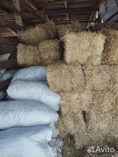 Солома в мешке в мешках 50 литров