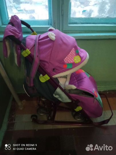 Детские санки коляска с колесами