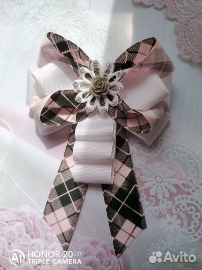 Бантики галстук-брошь Школьный набор Ручная работа