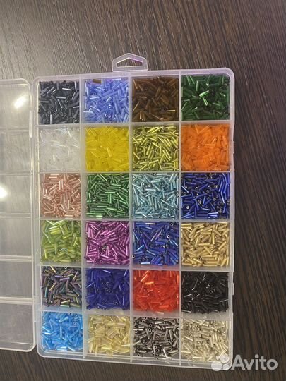 Бисер стеклярус