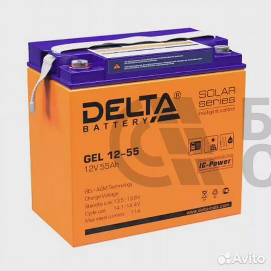 Аккумулятор Delta GEL 12-55