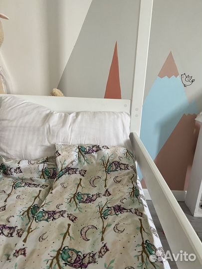 Детская кровать домик с матрасом