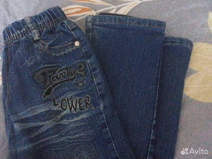 Джинсы детские, теплые