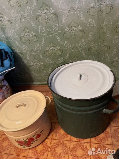 Металлическая посуда СССР- кострюли эмалироанные
