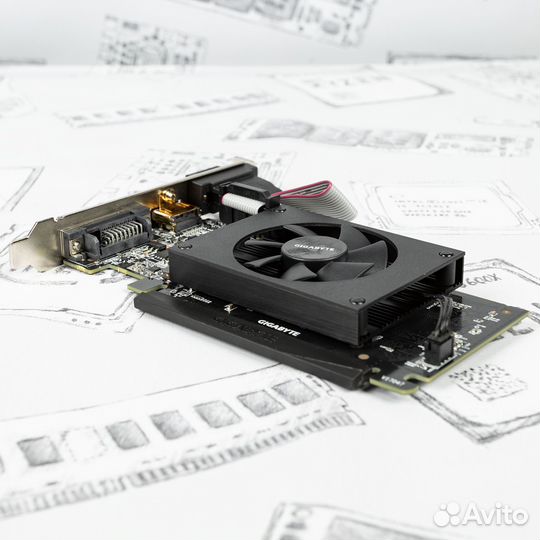 Видеокарта gigabyte GeForce GT 710 LP D5 2Gb