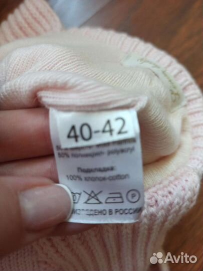 Шапка для девочки 40-42 обхват