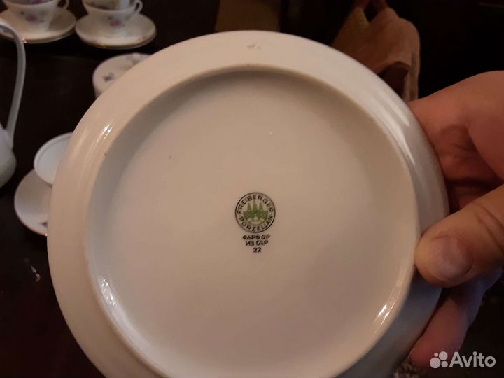 Сервиз кофейный/ чайный, фарфор гдр, 30 предметов