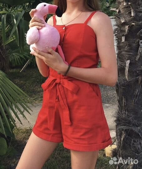 Комбинезон женский красный