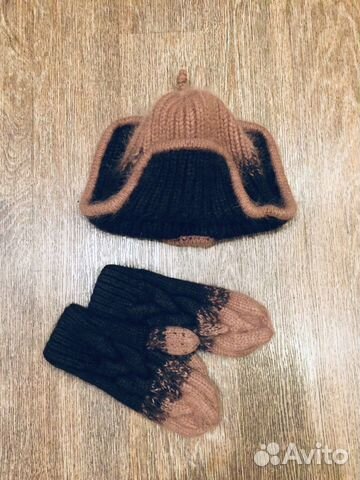 Шапка-ушанка+рукавицы ог54/56