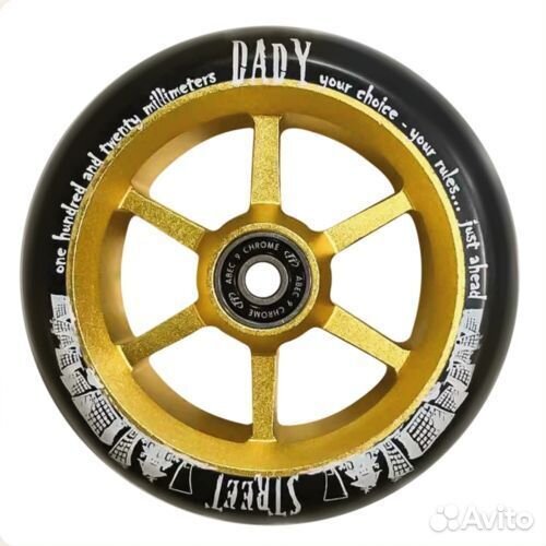 Колесо для самоката Tech Team X-Treme 120мм золото