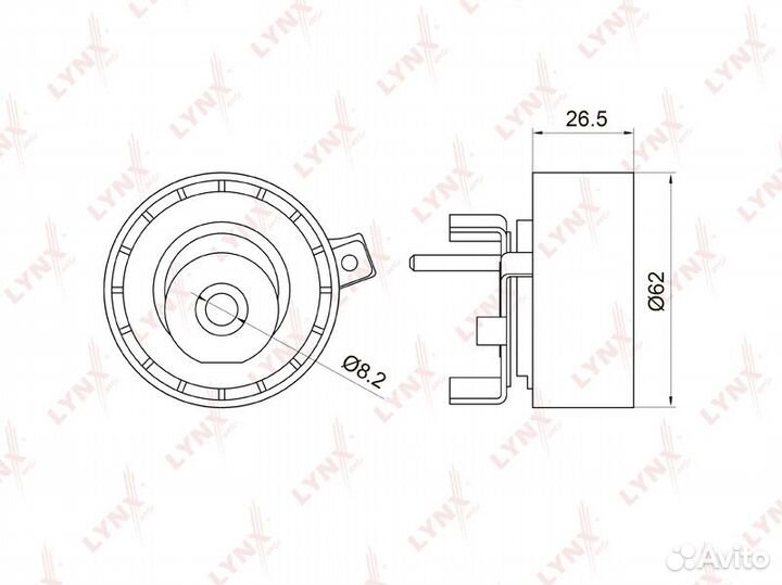 Ролик натяжной ремня грм PB1016 lynxauto