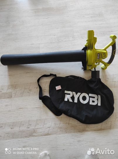 Электрический садовый пылесос ryobi, 3000 вт