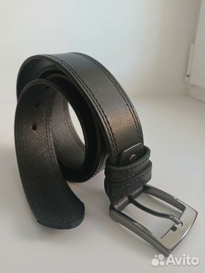 Ремень мужской кожаный 120 см