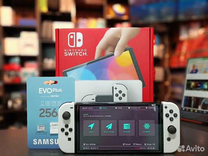 Nintendo Switch Oled Новый Белый Прошитый 256GB