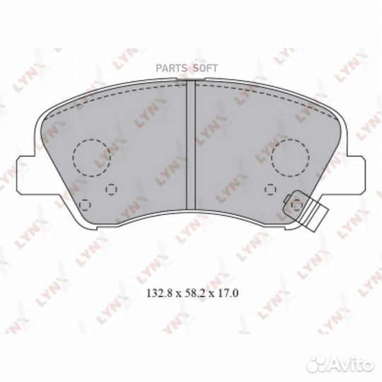 Lynxauto BD3619 Колодки тормозные дисковые перед