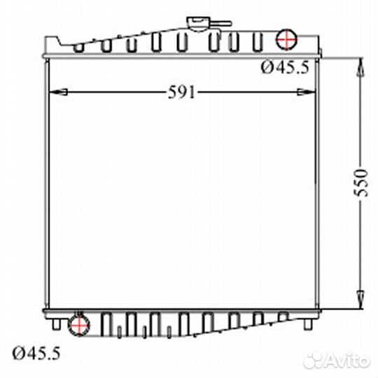 Радиатор nissan diesel UD condor NI-0254-36 (AD)