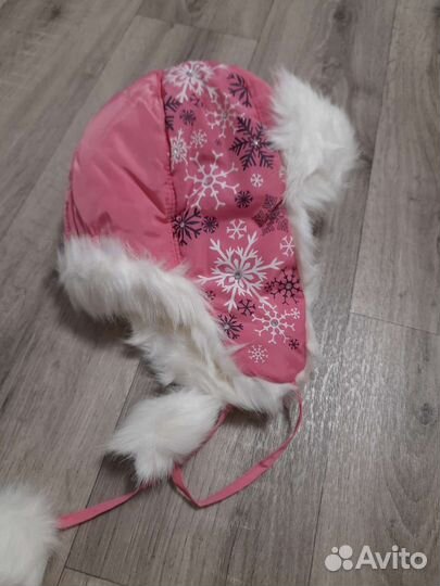 Зимняя шапка на девочку 1 год
